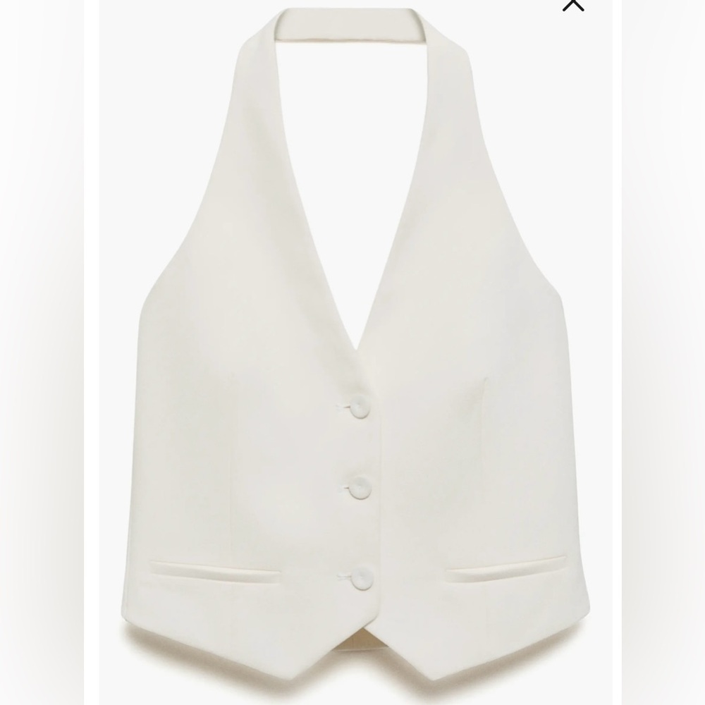 Halter Vest - cream color